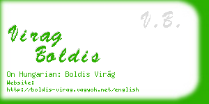 virag boldis business card