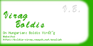 virag boldis business card